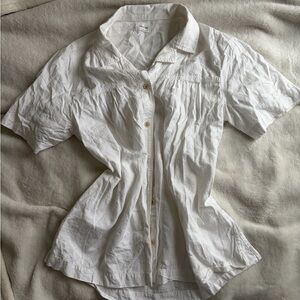 Wilfred White Linen Button-Down Shirt